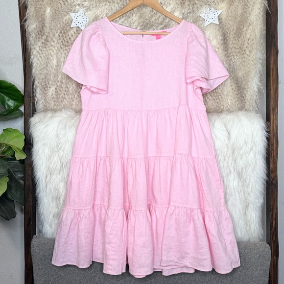 Lilly Pulitzer | Dresses | Lilly Pulitzer Jocelyn Short Sleeve Linen ...